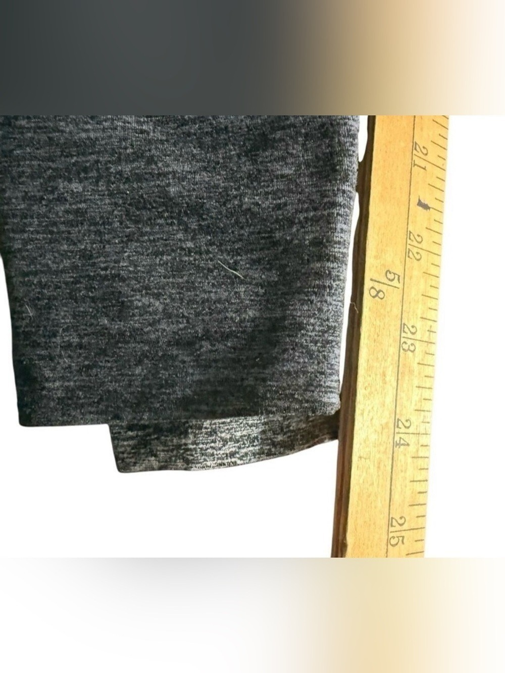 Vuori Asymmetric Block High Rise Leggings XS Heather Gray Black Yoga - Picture 8 of 10